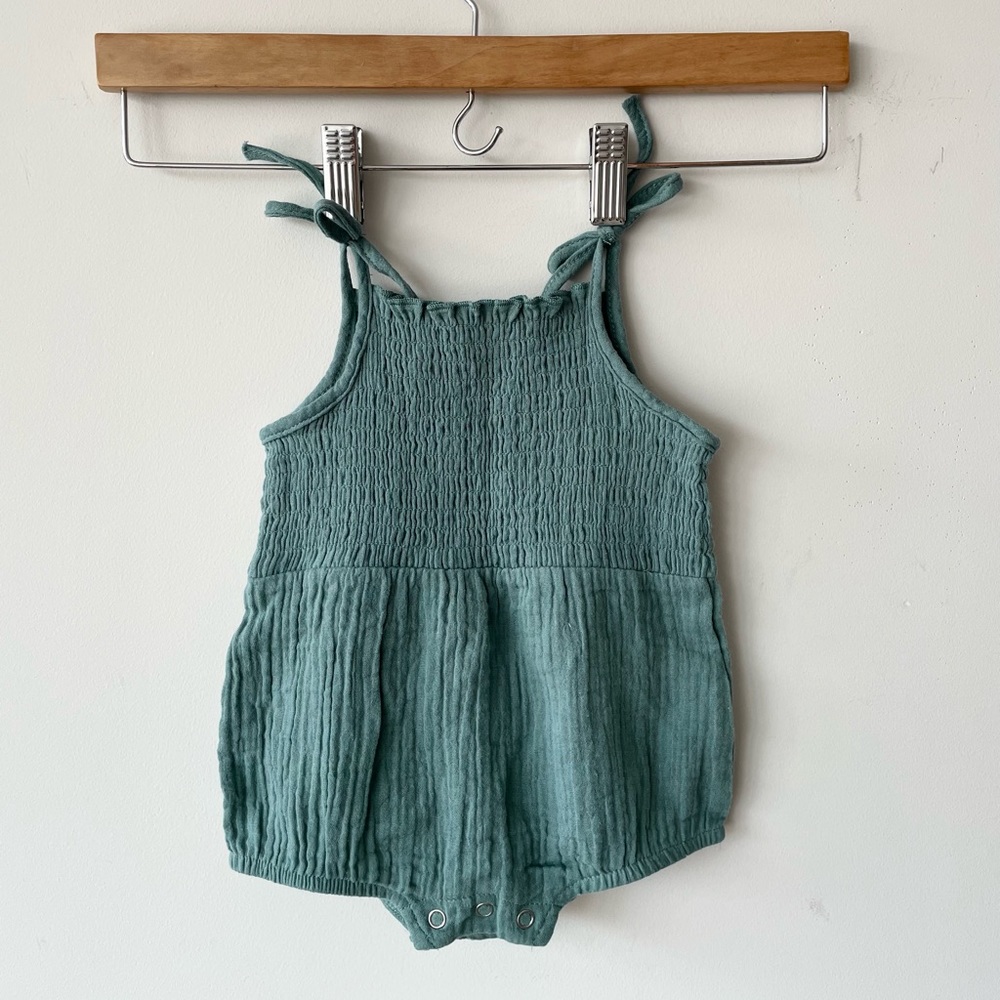 NWOT Grayson Mini bubble romper in teal summer playsuit